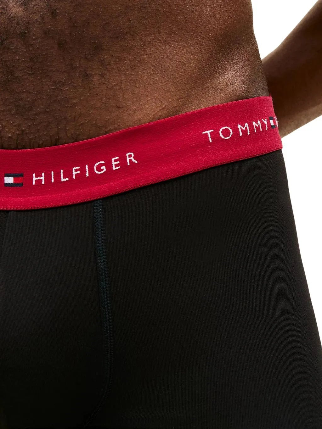 Tommy HilfigerTrunks 3 - pack3 - Pack Signature Cotton Boxer Trunks, Black w/ burgundy/red/blueBoxers & Briefs