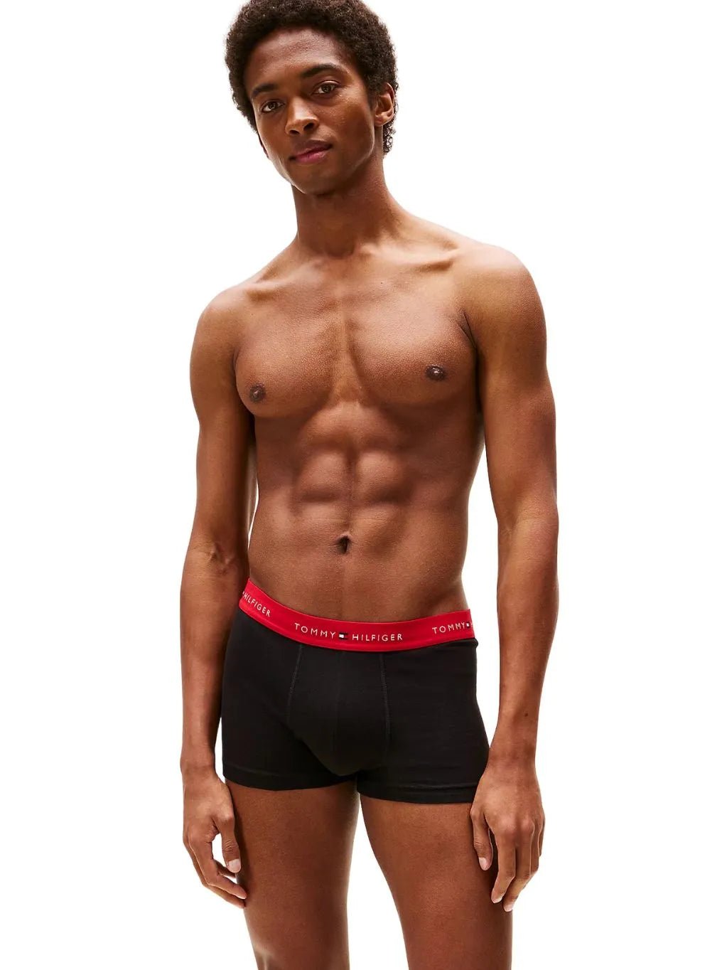 Tommy HilfigerTrunks 3 - pack3 - Pack Signature Cotton Boxer Trunks, Black w/ red/burgundy/iceBoxers & Briefs