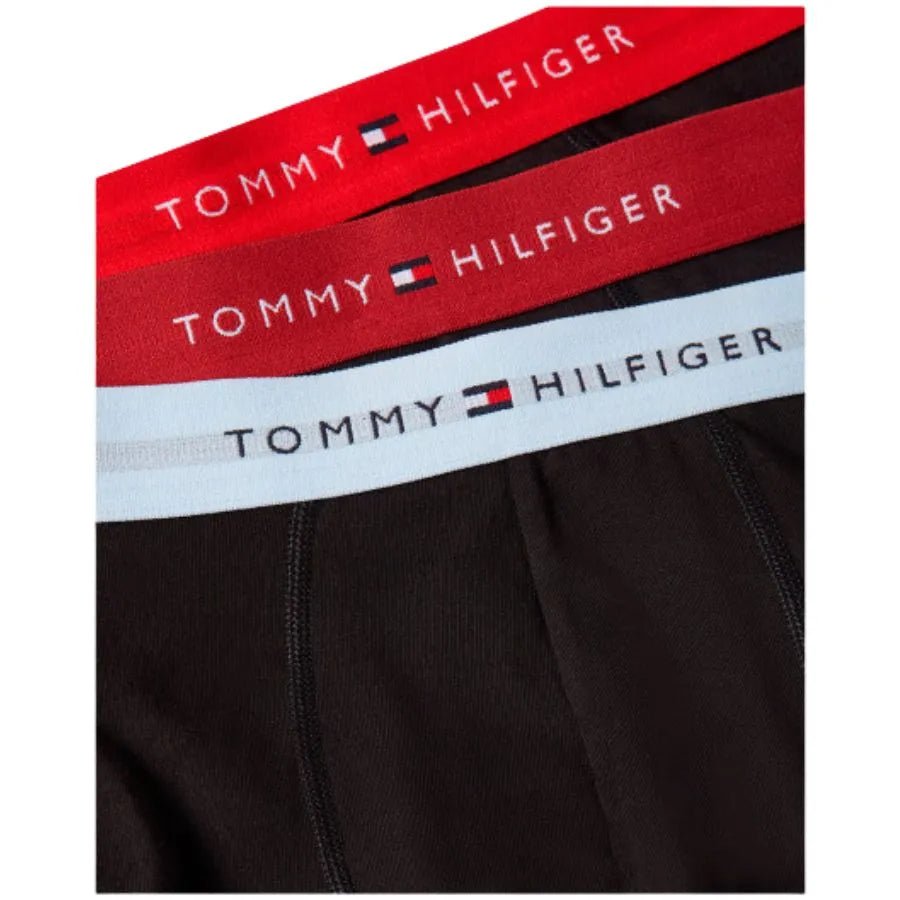 Tommy HilfigerTrunks 3 - pack3 - Pack Signature Cotton Boxer Trunks, Black w/ red/burgundy/iceBoxers & Briefs