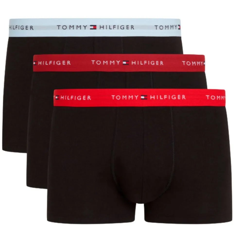 Tommy HilfigerTrunks 3 - pack3 - Pack Signature Cotton Boxer Trunks, Black w/ red/burgundy/iceBoxers & Briefs