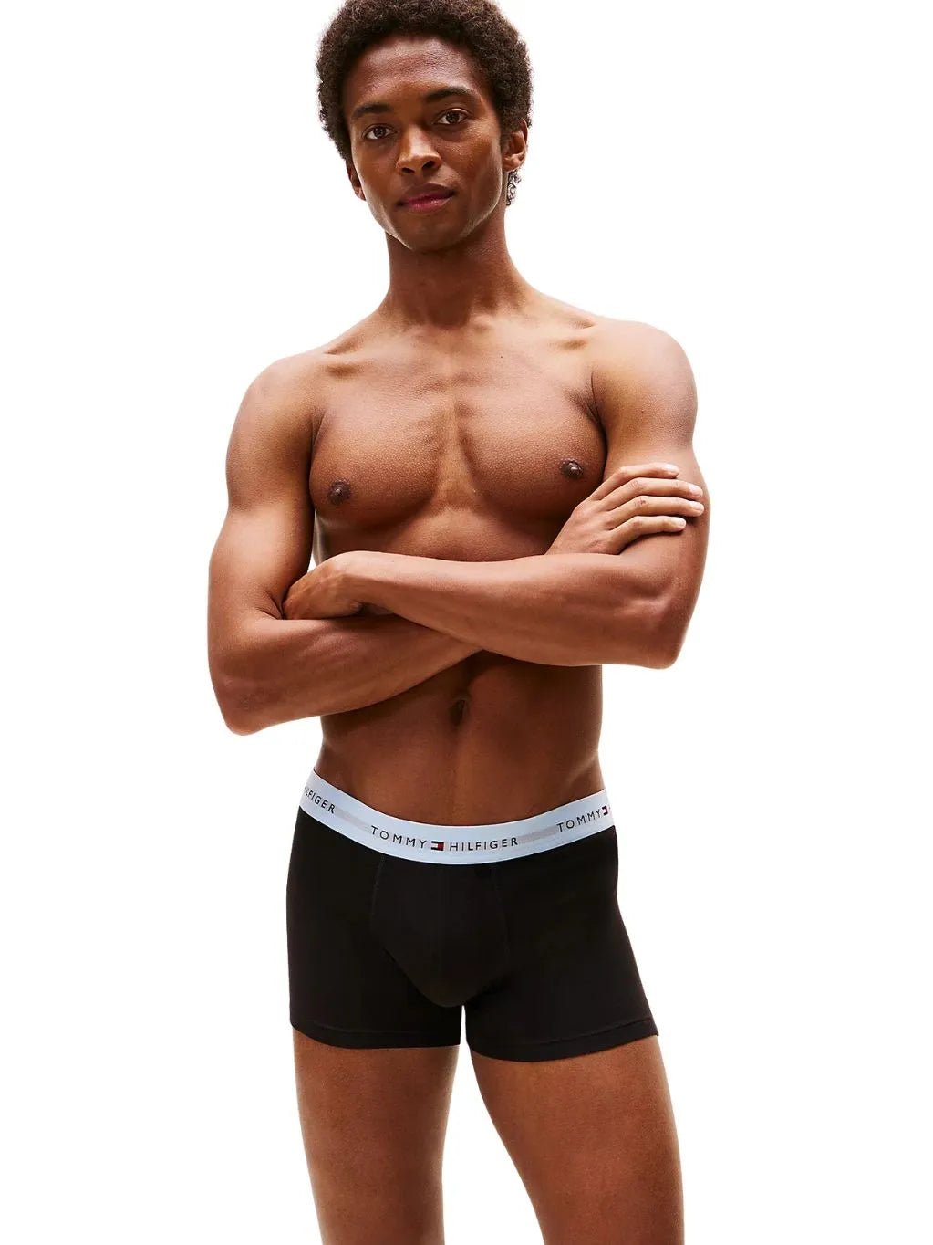 Tommy HilfigerTrunks 3 - pack3 - Pack Signature Cotton Boxer Trunks, Black w/ red/burgundy/iceBoxers & Briefs