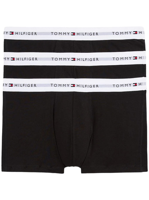 Tommy HilfigerTrunks 3 - pack3 - Pack Signature Cotton Boxer Trunks, Black w/ white waistbandsBoxers - and - Briefs.net