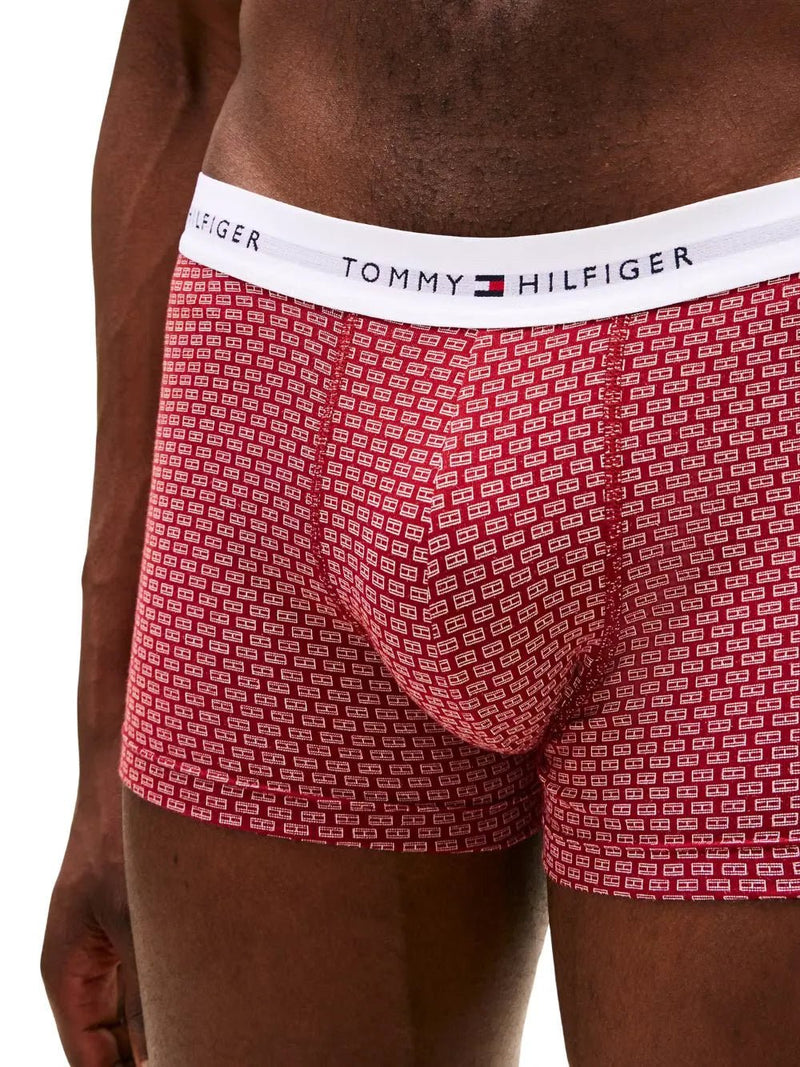 Tommy HilfigerTrunks 3 - pack3 - Pack Signature Cotton Flag DNA Print Boxer Trunks, Red/Green/BlueBoxers & Briefs