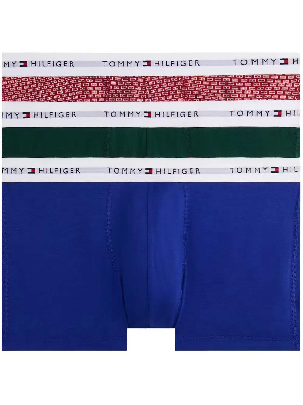 Tommy HilfigerTrunks 3 - pack3 - Pack Signature Cotton Flag DNA Print Boxer Trunks, Red/Green/BlueBoxers & Briefs