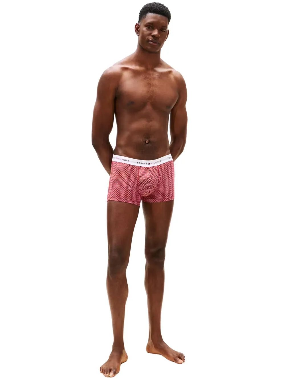 Tommy HilfigerTrunks 3 - pack3 - Pack Signature Cotton Flag DNA Print Boxer Trunks, Red/Green/BlueBoxers & Briefs