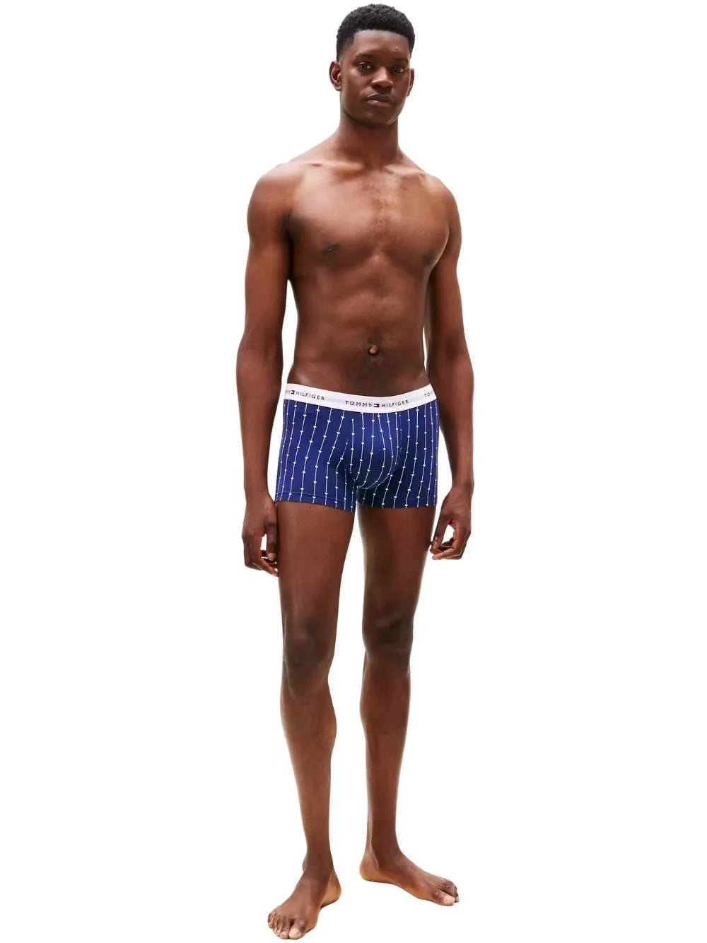 Tommy HilfigerTrunks 3 - pack3 - Pack Signature Cotton Hearts Print Boxer Trunks, Navy/Pink/RedBoxers & Briefs