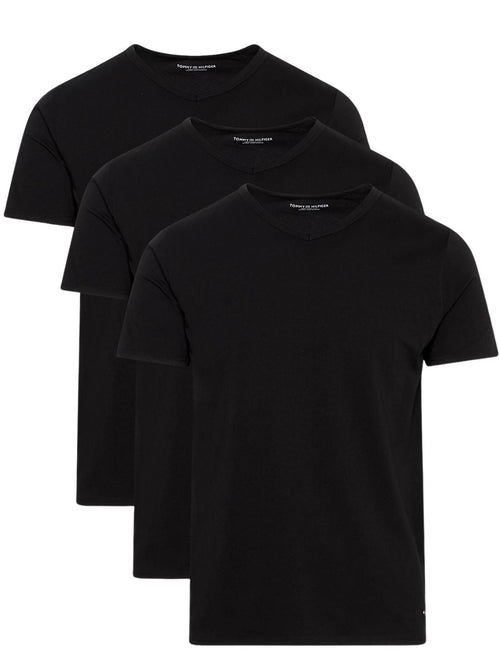 Tommy HilfigerT-Shirts 3 - pack3 - Pack Stretch Cotton V - Neck T-Shirts, BlackBoxers - and - Briefs.net