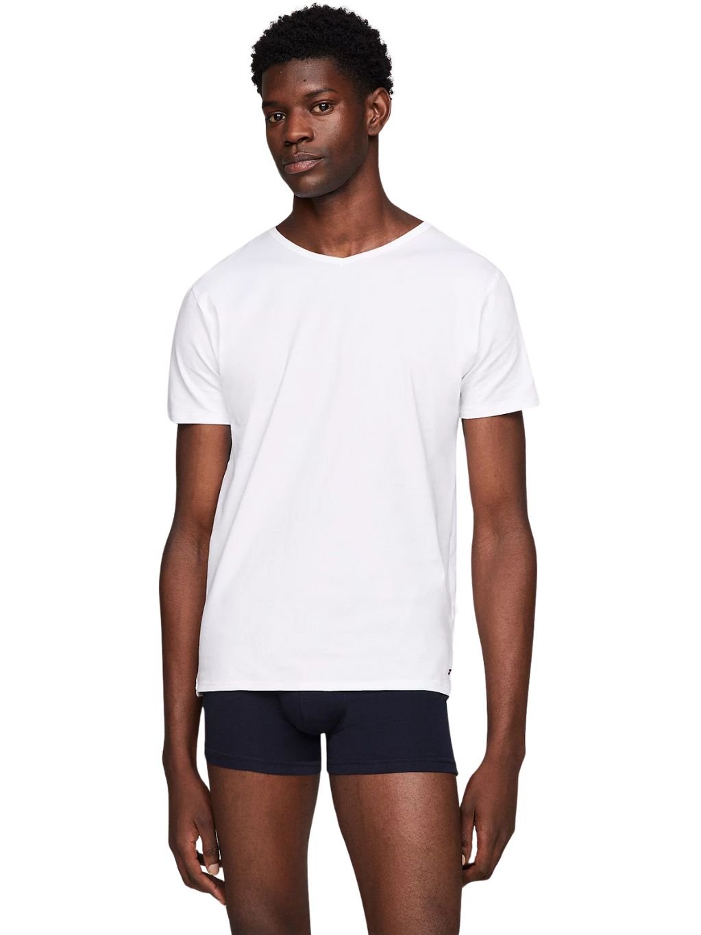 Tommy HilfigerT-Shirts 3 - pack3 - Pack Stretch Cotton V - Neck T-Shirts, WhiteBoxers - and - Briefs.net
