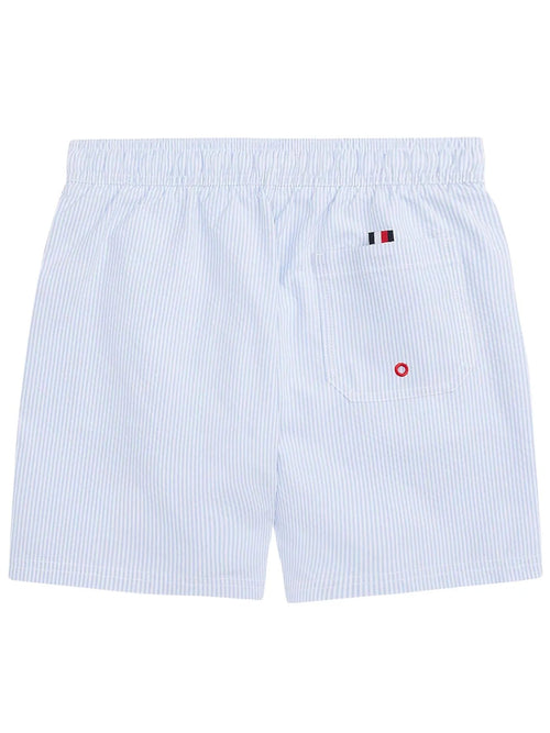 Tommy HilfigerSwim ShortsBoys Original Ithaca Stripe Mid Length Swim Shorts, Ithaca White & Sweet BlueBoxers & Briefs