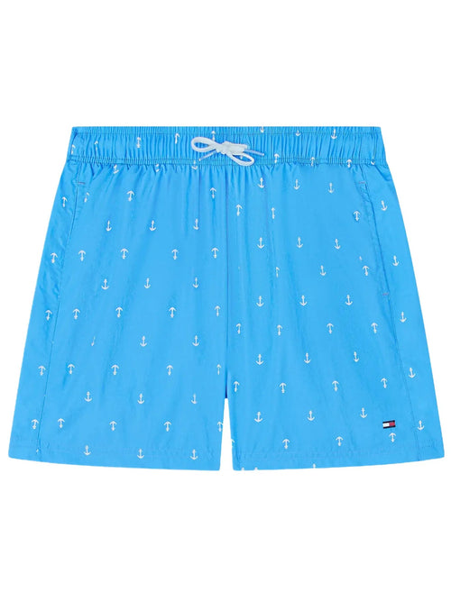 Tommy HilfigerSwim ShortsBoys Print Mid Length Swim Shorts, Anchor Blue SpellBoxers & Briefs