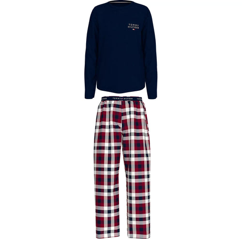 Tommy HilfigerPyjama SetBoys Tartan Flannel Pyjama Set, Navy/RougeBoxers - and - Briefs.net