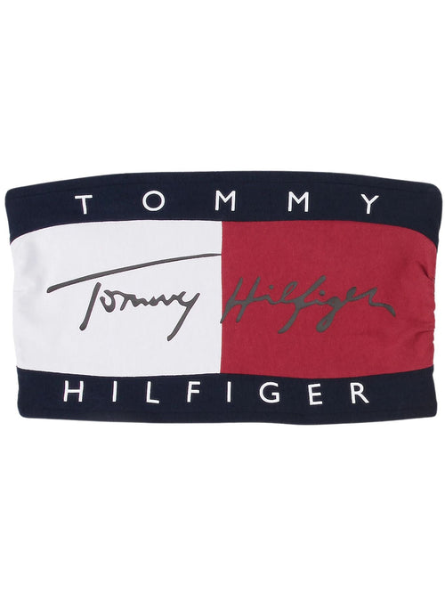Tommy HilfigerBraFlag Logo Signature Bandeau Bra, Red/White/NavyBoxers - and - Briefs.net