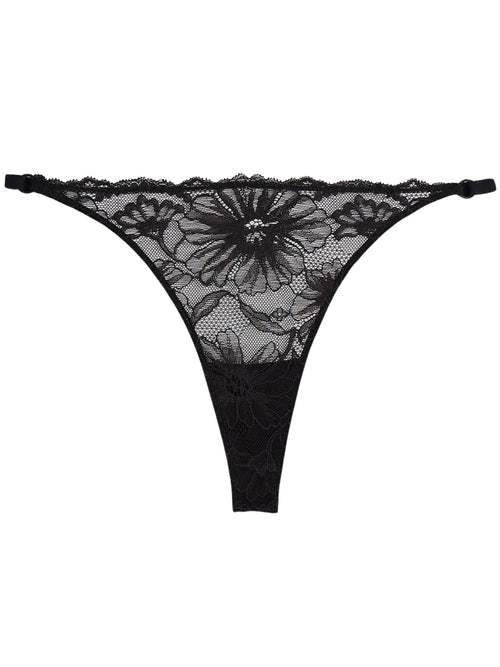 Tommy HilfigerThongFloral Lace Tanga Thong, BlackBoxers - and - Briefs.net