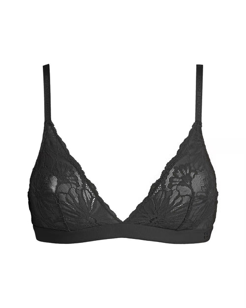 Tommy HilfigerBraFloral Lace Triangle Bra, BlackBoxers - and - Briefs.net