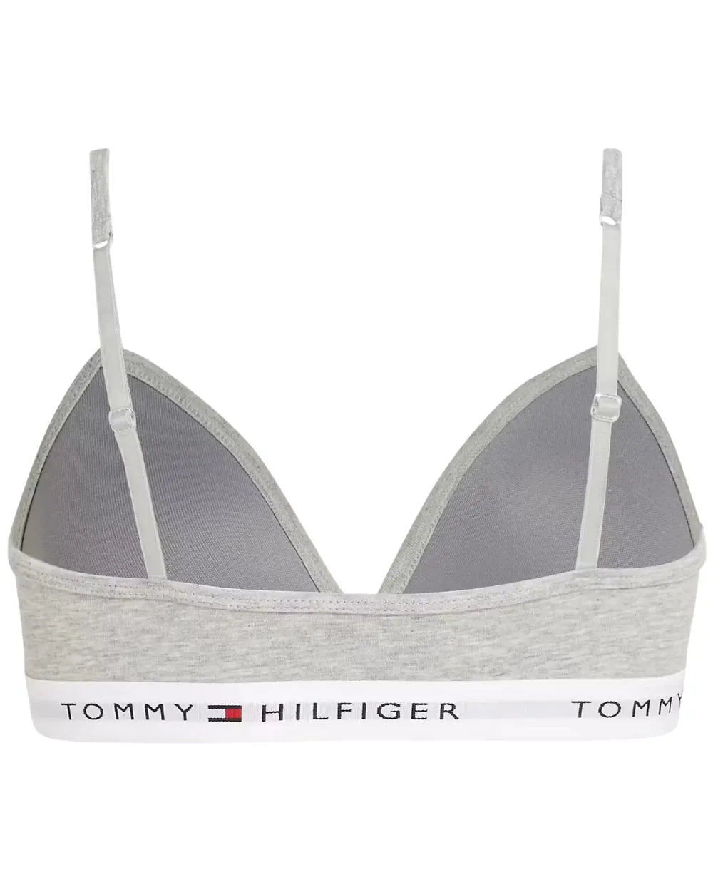 Tommy HilfigerBraGirls Heritage Logo Fixed Foam Triangle Bra, Light Grey HeatherBoxers & Briefs