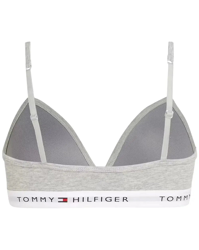 Tommy HilfigerBraGirls Heritage Logo Fixed Foam Triangle Bra, Light Grey HeatherBoxers & Briefs