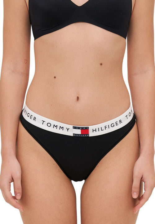 Tommy HilfigerThongHeritage Cotton Thong, BlackBoxers - and - Briefs.net