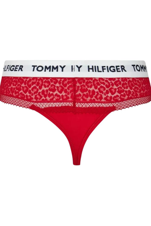 Tommy HilfigerThongHeritage Logo Lace Thong, RedBoxers - and - Briefs.net