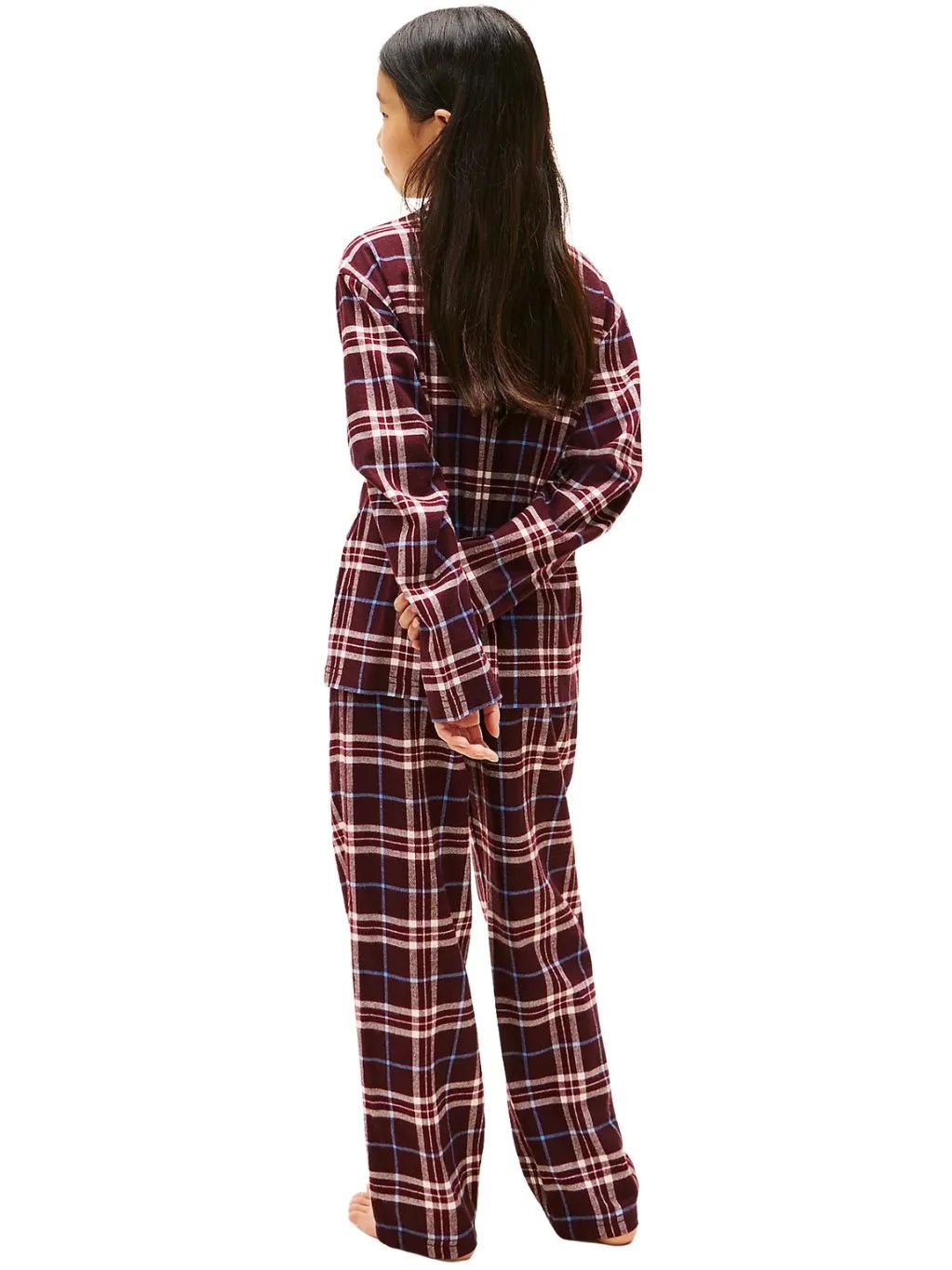 Tommy HilfigerPyjama SetKids Tartan Flannel Pyjama Gift Set, BurgundyBoxers & Briefs
