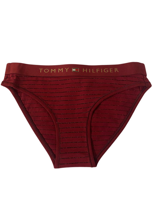 Tommy HilfigerBriefLurex Pinstripe Bikini Brief, Deep RougeBoxers - and - Briefs.net