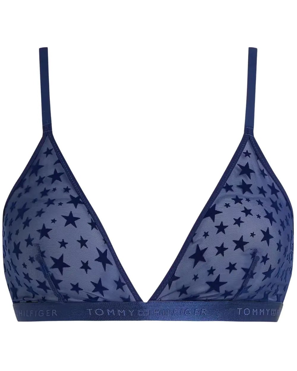 Tommy HilfigerBraMesh Stars Triangle Bra Gift Set, Preppy NavyBoxers & Briefs
