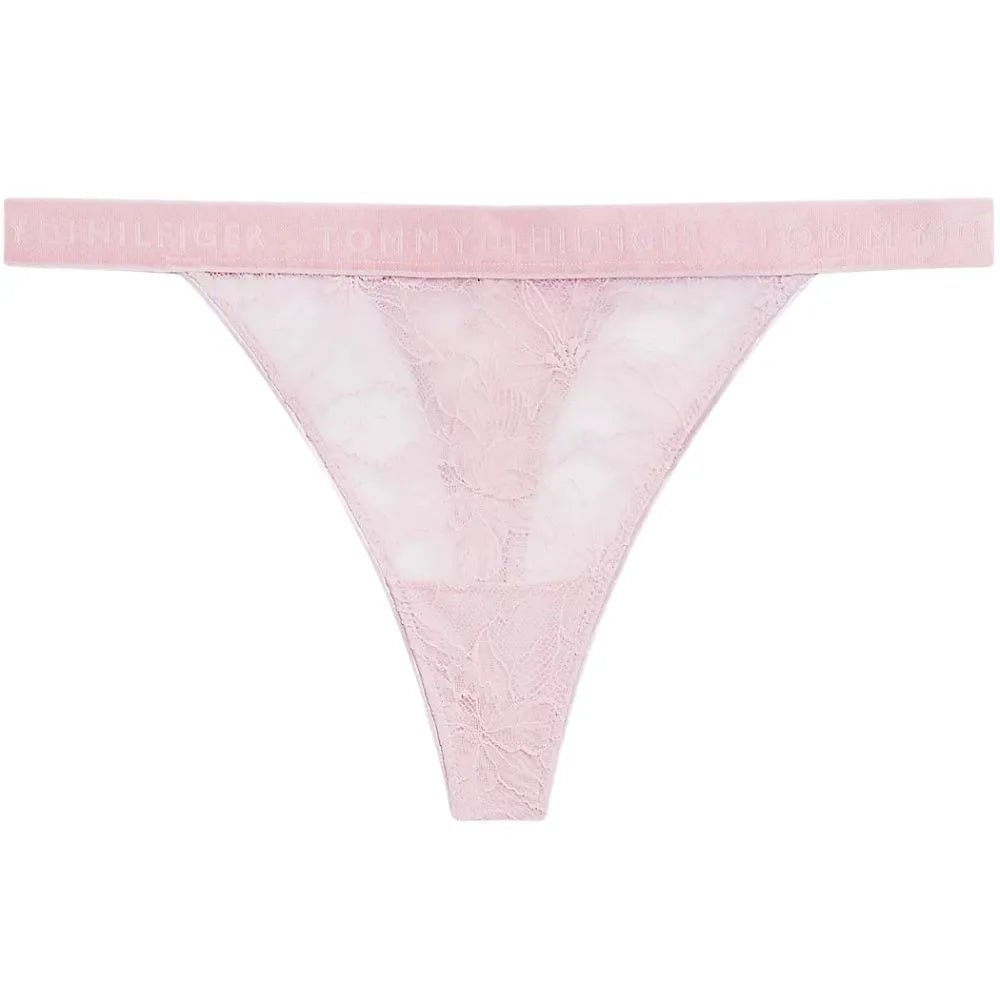 Tommy HilfigerThongRepeat Logo Floral Lace Tanga Thong, Bonita PinkBoxers & Briefs