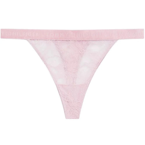 Tommy HilfigerThongRepeat Logo Floral Lace Tanga Thong, Bonita PinkBoxers & Briefs
