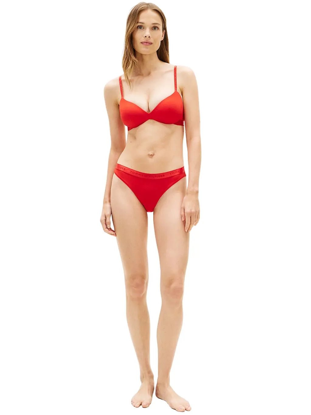 Tommy HilfigerBraRepeat Logo Wireless Push - Up Bra, Fireworks RedBoxers & Briefs