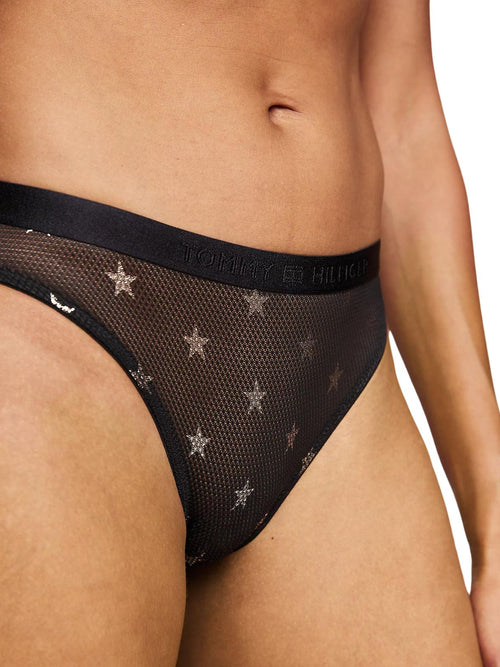 Tommy HilfigerBriefSilver Stars Lace Bikini Brief, BlackBoxers - and - Briefs.net