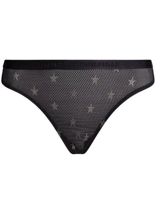 Tommy HilfigerThongSilver Stars Lace Thong, BlackBoxers - and - Briefs.net
