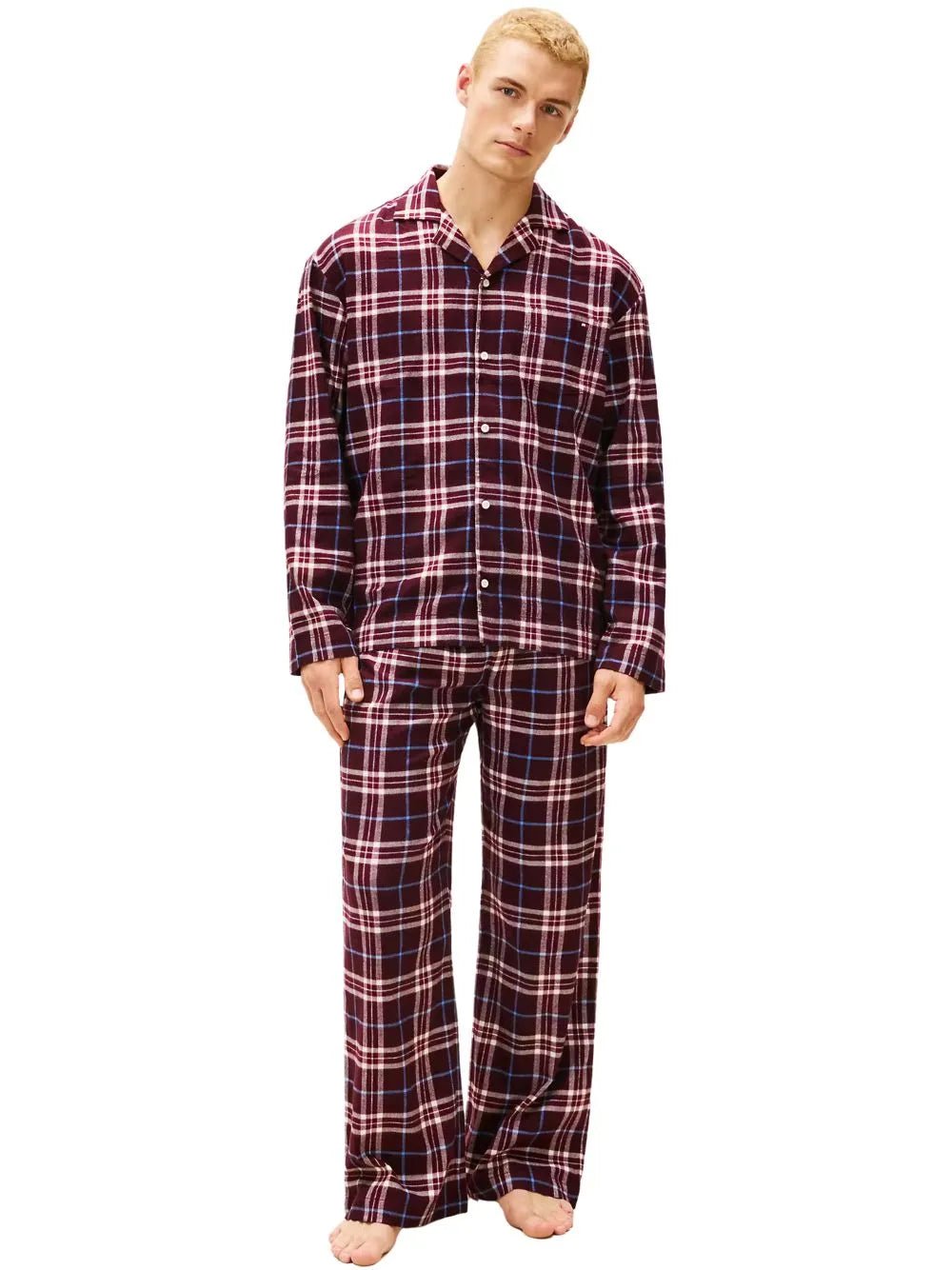 Tommy HilfigerPyjama SetTartan Flannel Pyjamas Gift Set, BurgundyBoxers & Briefs