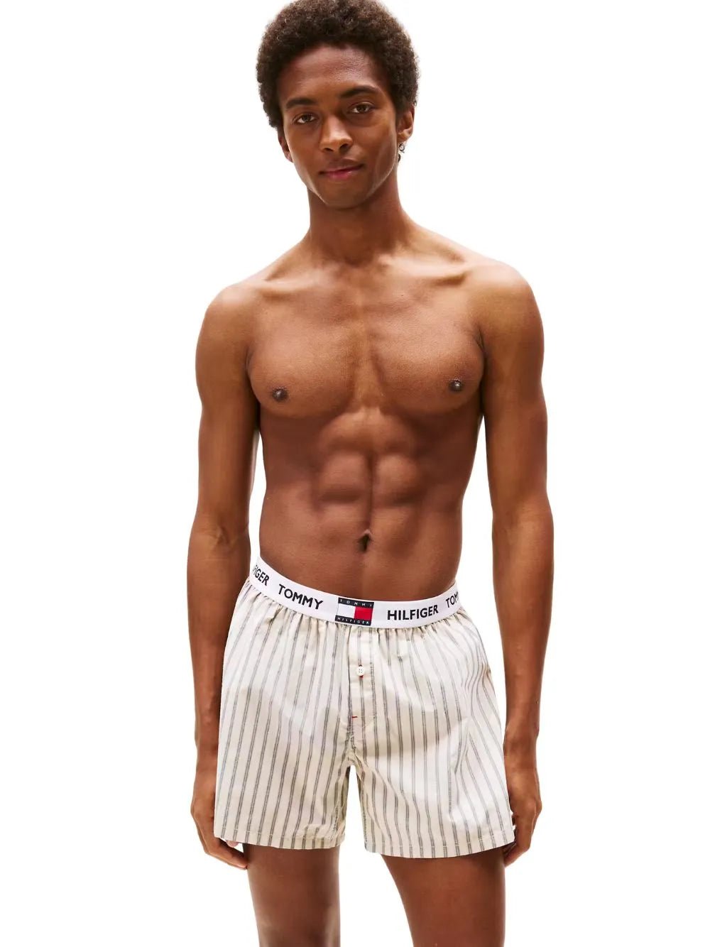 Tommy HilfigerBoxer ShortTH Heritage Stripe Woven Boxer Shorts, Stone/blueBoxers & Briefs