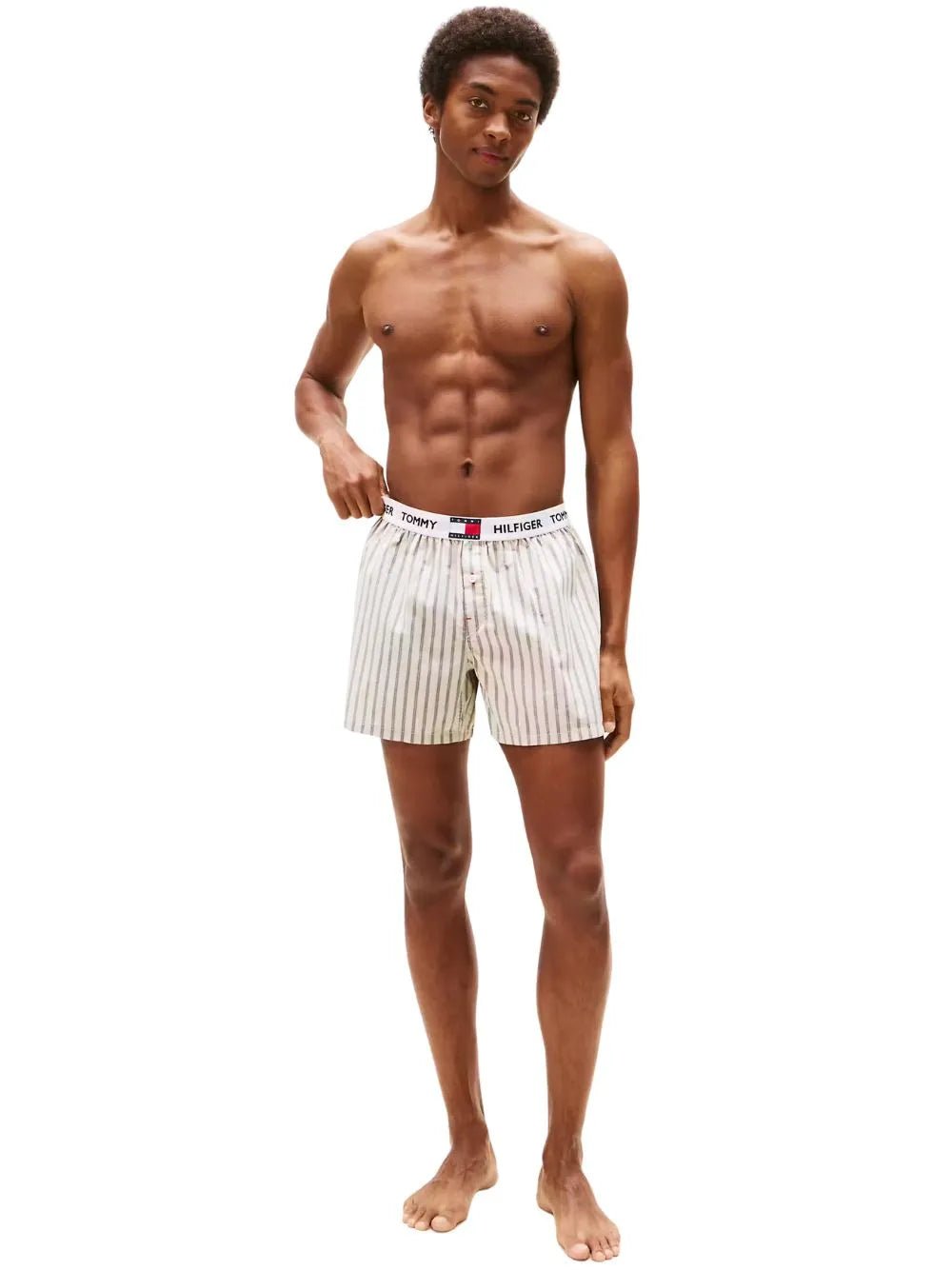 Tommy HilfigerBoxer ShortTH Heritage Stripe Woven Boxer Shorts, Stone/blueBoxers & Briefs