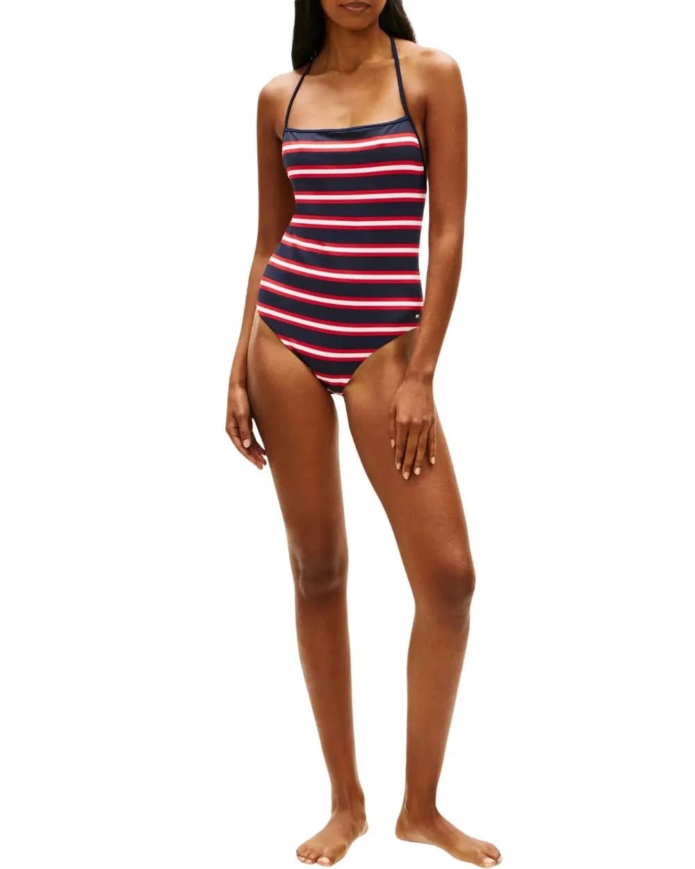 Tommy HilfigerSwimsuitTH Texture Halterneck Swimsuit, New Preppy Stripe NavyBoxers & Briefs