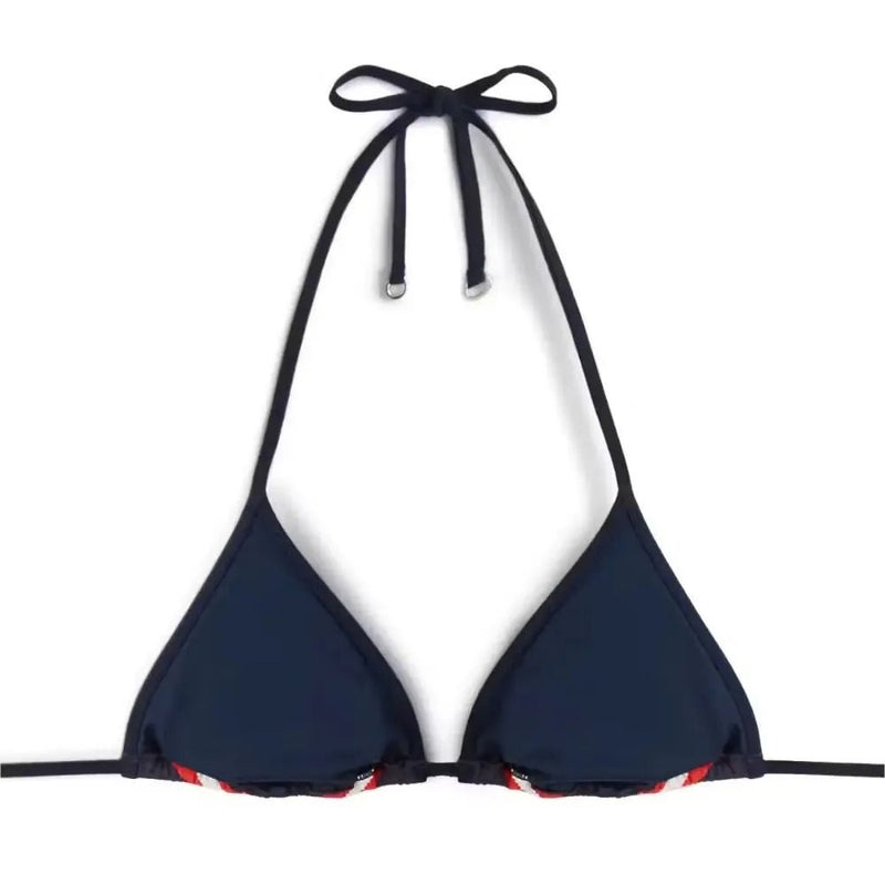 Tommy HilfigerSwim TopTH Texture Triangle Bikini Top, New Preppy Stripe NavyBoxers & Briefs