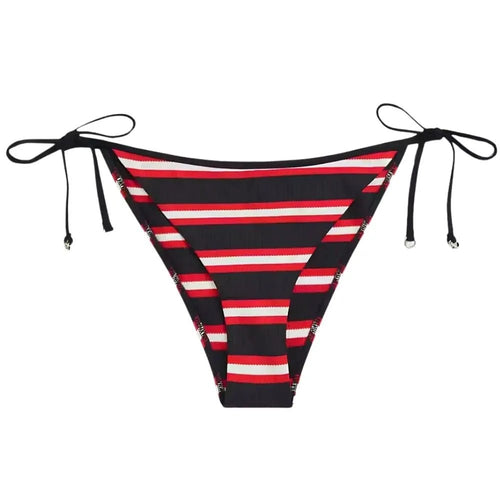 Tommy HilfigerSwim BriefTH Texture V - String Side Tie Bikini Bottoms, New Preppy Stripe NavyBoxers & Briefs