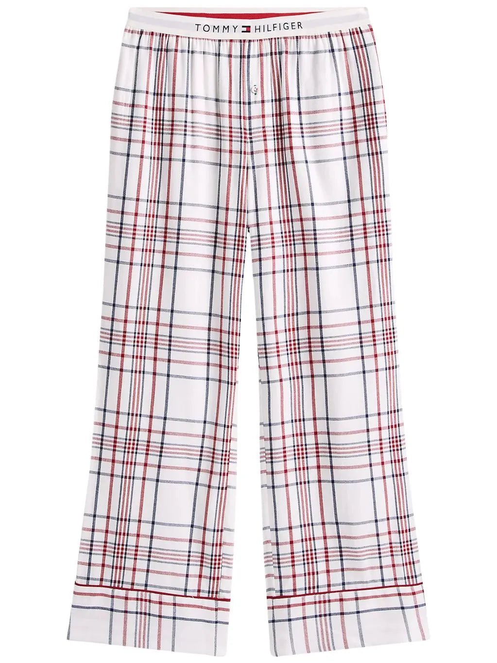 Tommy HilfigerPyjama SetWomen Plaid Check Flannel Pyjamas & Slippers Gift Set, Ivory SilkBoxers & Briefs
