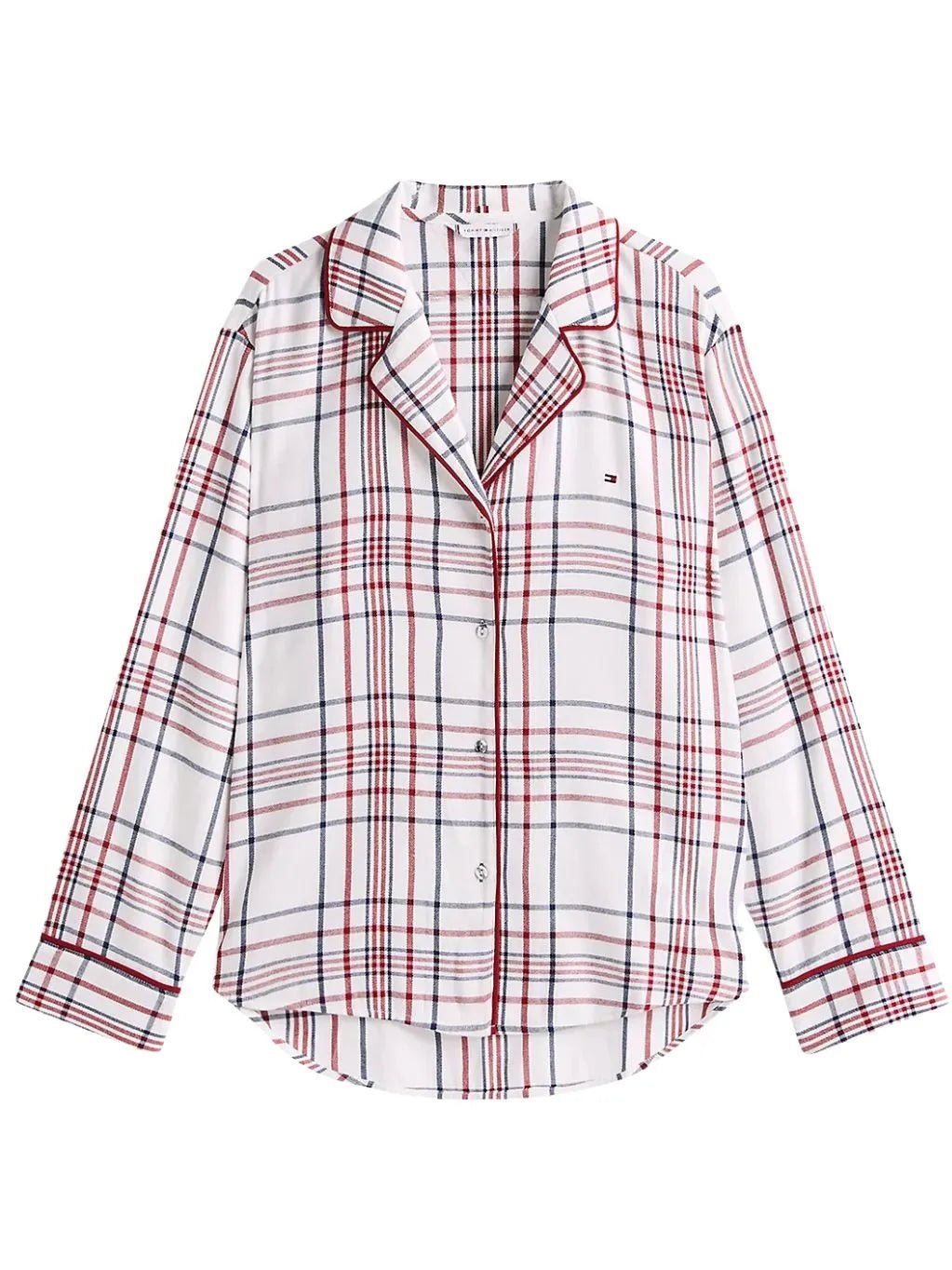 Tommy HilfigerPyjama SetWomen Plaid Check Flannel Pyjamas & Slippers Gift Set, Ivory SilkBoxers & Briefs